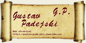 Gustav Padejski vizit kartica